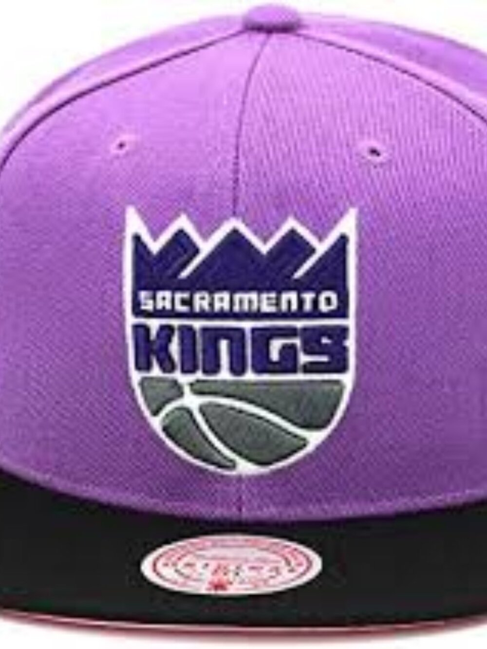 Mitchell&Ness Snapback Hat Adjustable Cap-Light Pastel Purple/Black/Pink Bottom